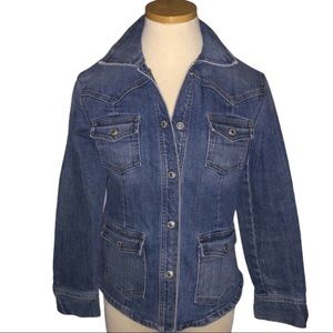 Vintage GAP Stretch Blue Denim Four Pocket Jacket